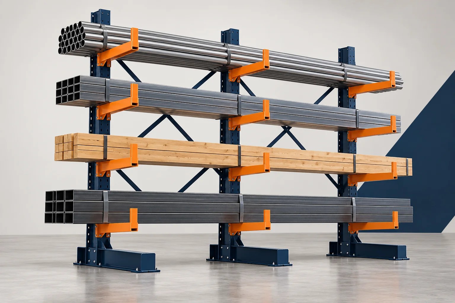 الأرفف الكابولية (Cantilever Racking)