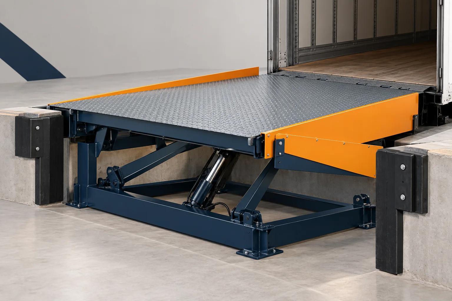 معدات تسوية وتحميل الشاحنات (Hydraulic Dock Levelers)